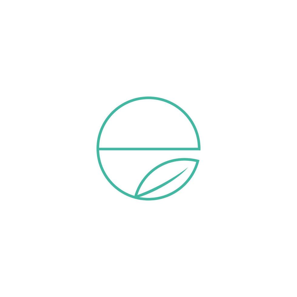 The logo with the initials letter e is simple and natural vector