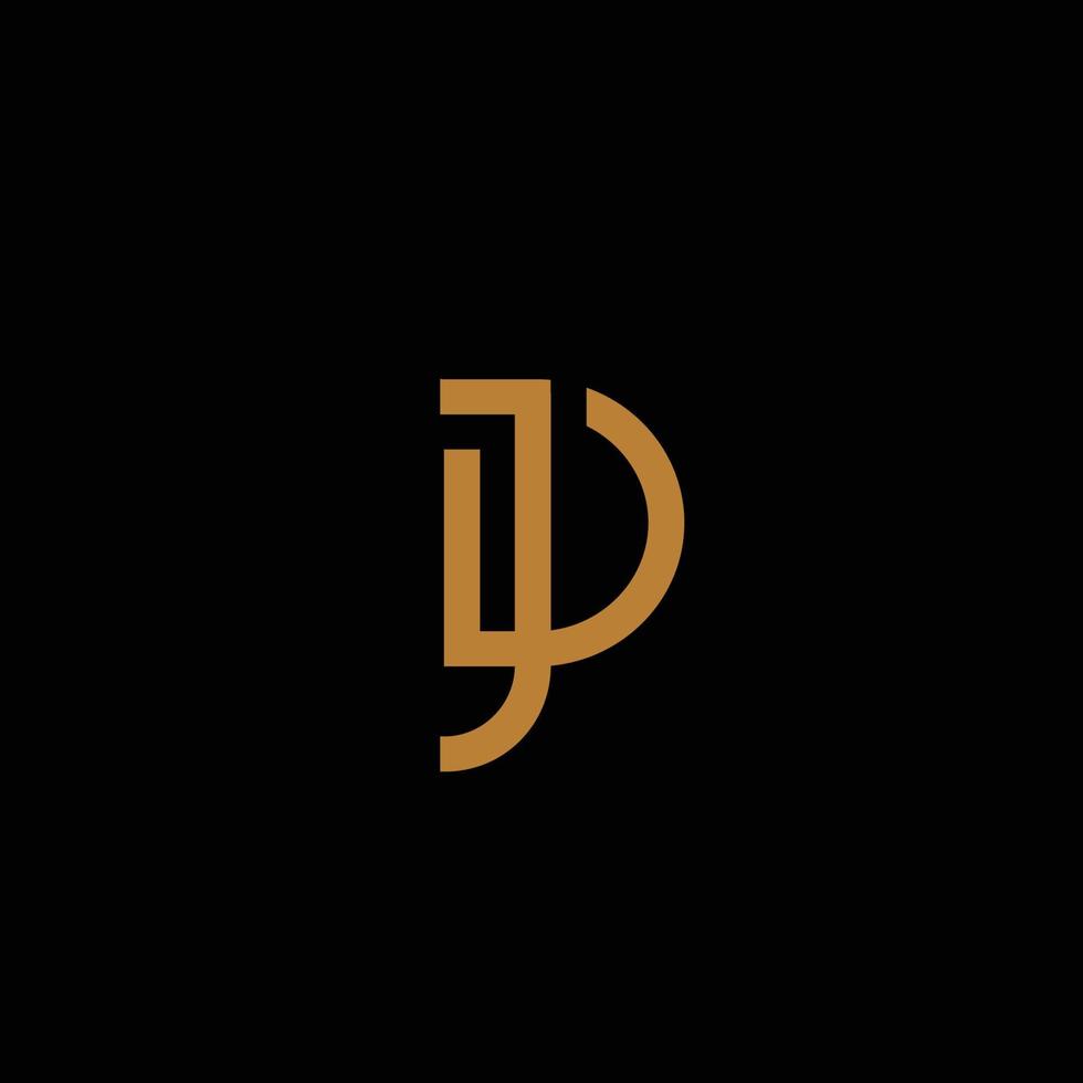 The JD letter initial logo is elegant and modern vector