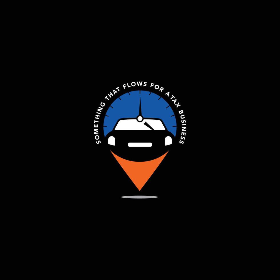 Timed logo design for modern and unique car 1 vector