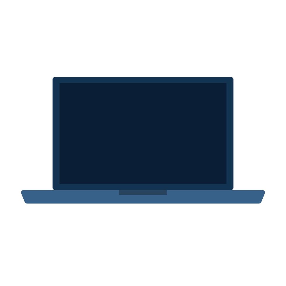 laptop computer technology on white background vector