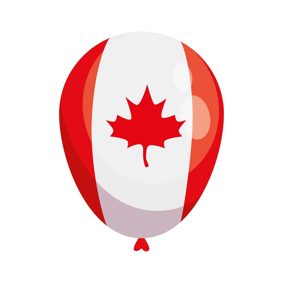 globo de bandera canadiense de feliz día de canadá diseño vectorial vector