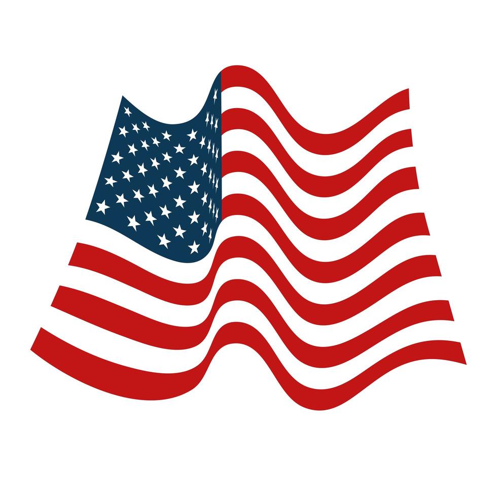 Isolated usa flag vector design