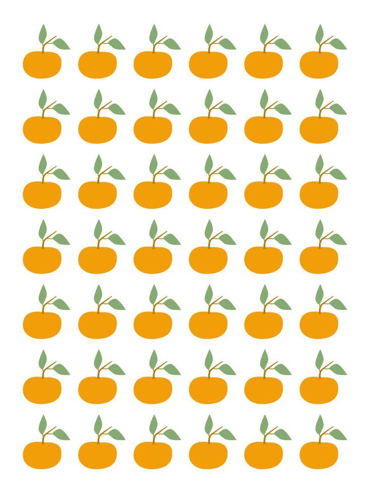 orange fruit pattern design vector