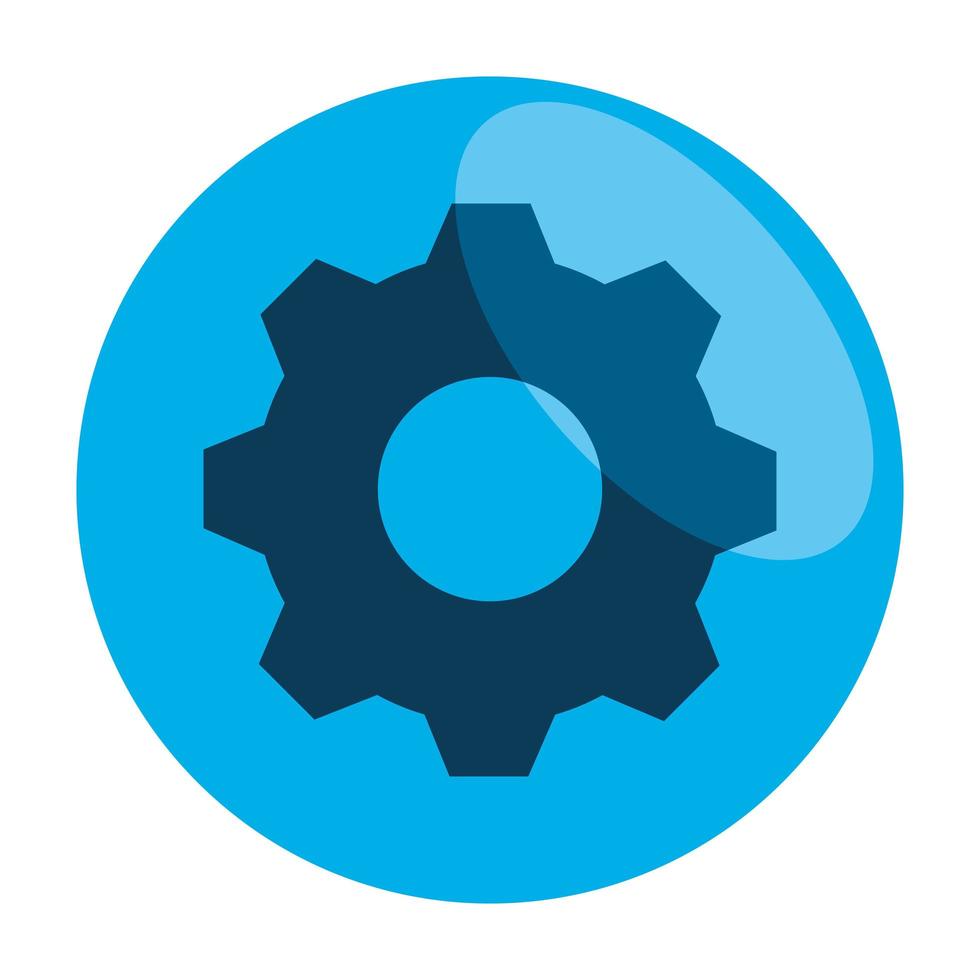 configuration symbol icon in frame circular vector