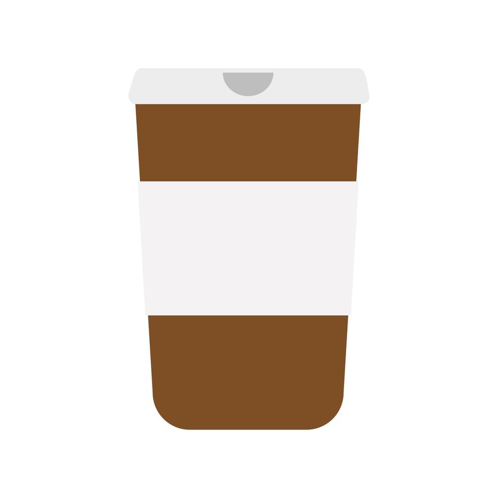 Botella de plástico de bebida de café icono aislado vector
