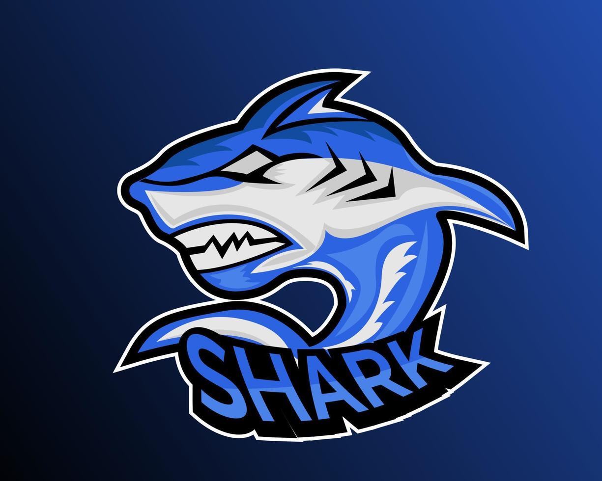 Illustration vector design of Shark eSport logo template