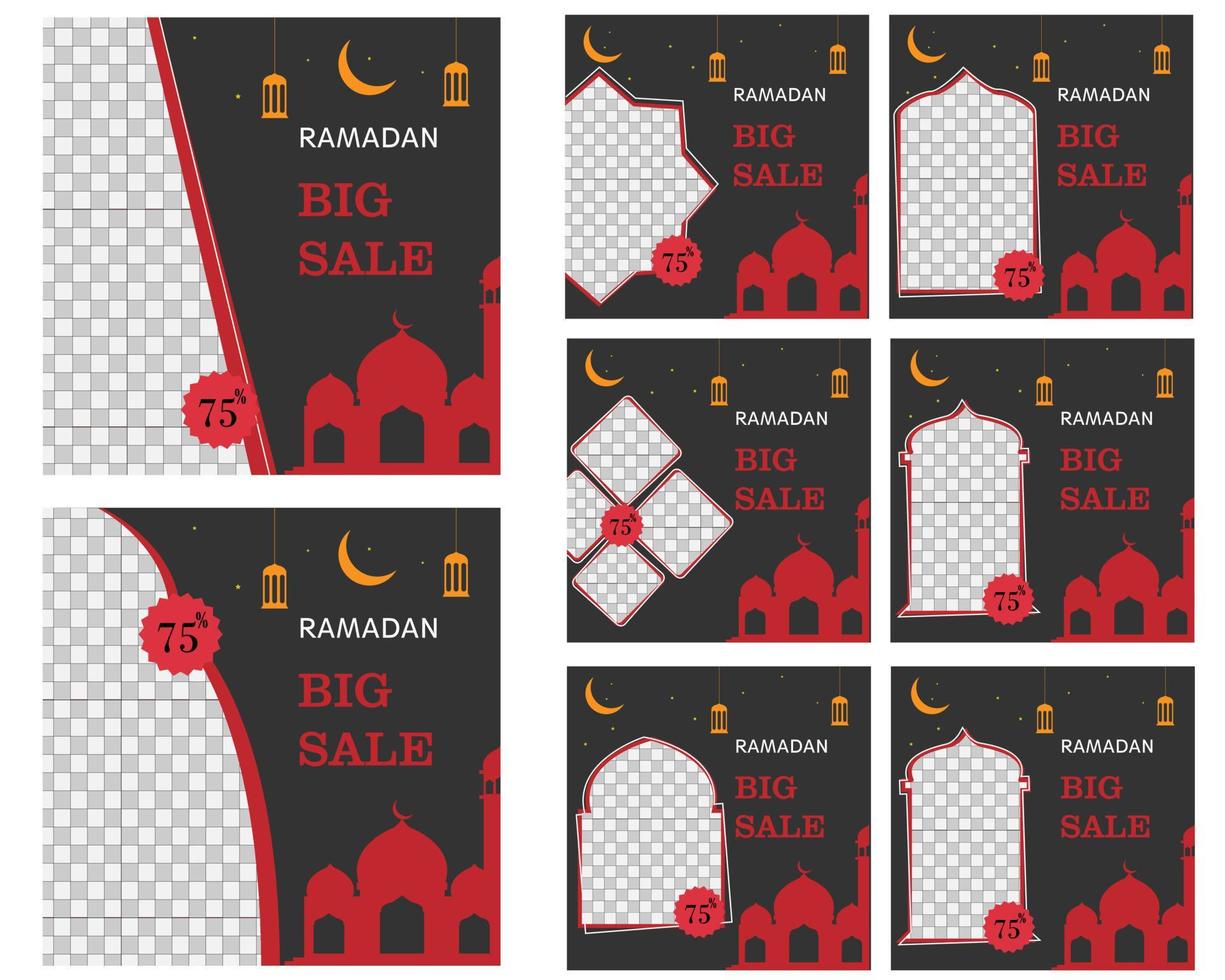 Illustration vector design of Ramadan sale banner template
