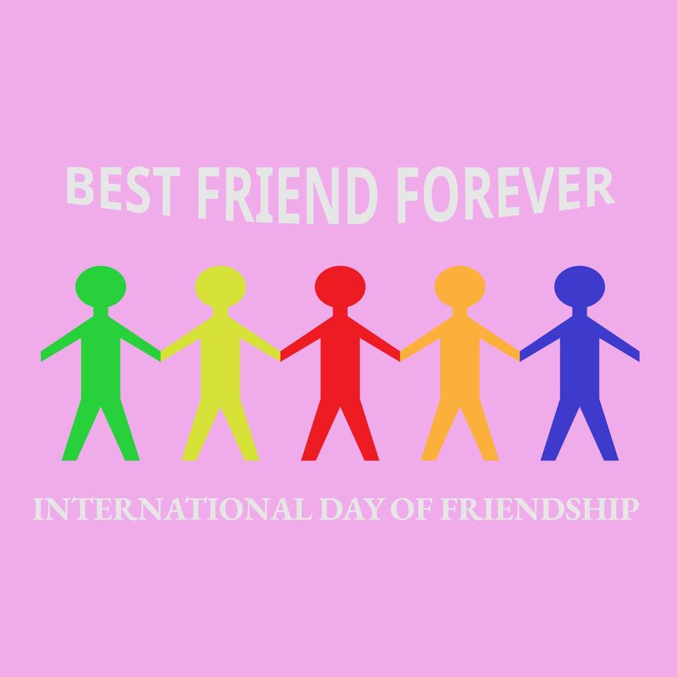 Illustration vector design of international day of friendship