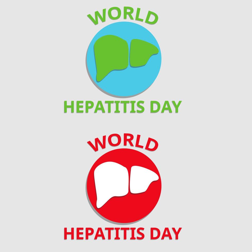 Illustration vector design of World Hepatitis Day. The concept design is a earth belongs to island which formed a liver.