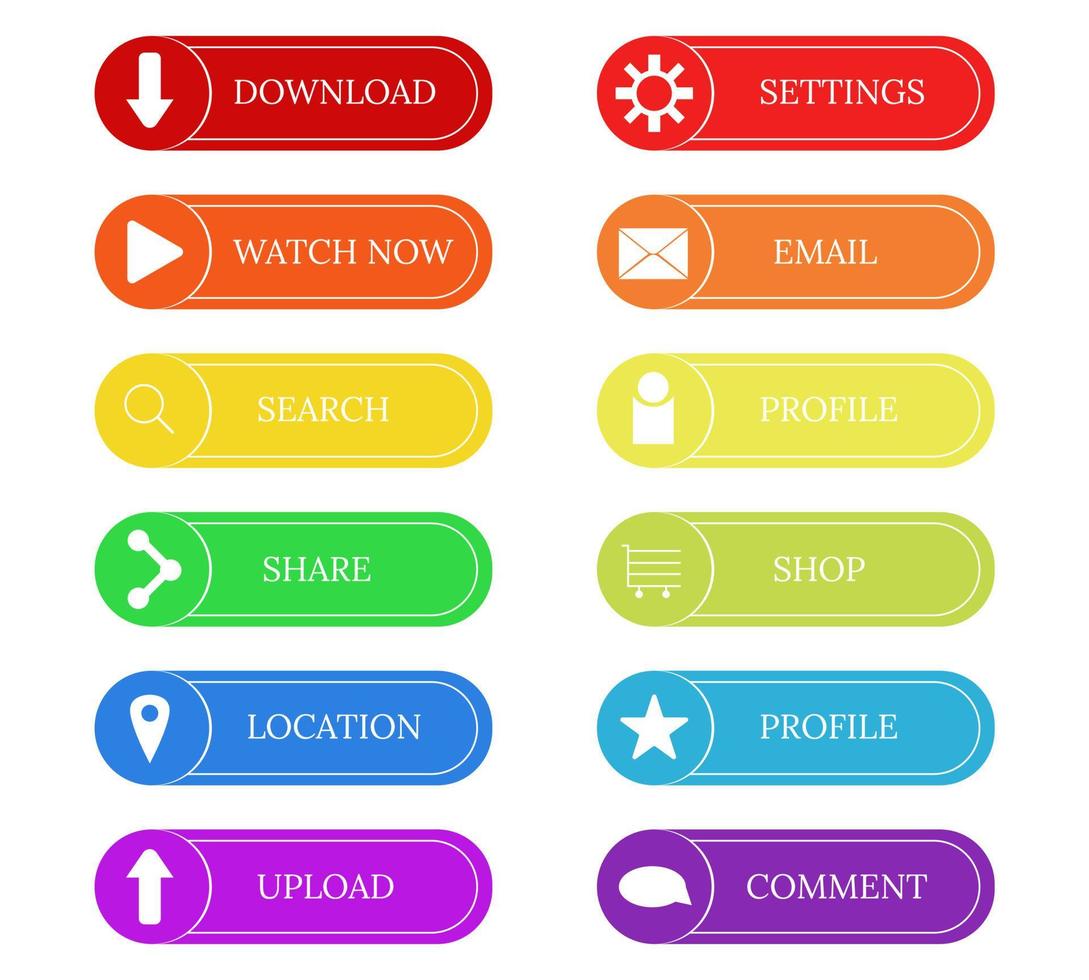 Illustration vector design of web button template.
