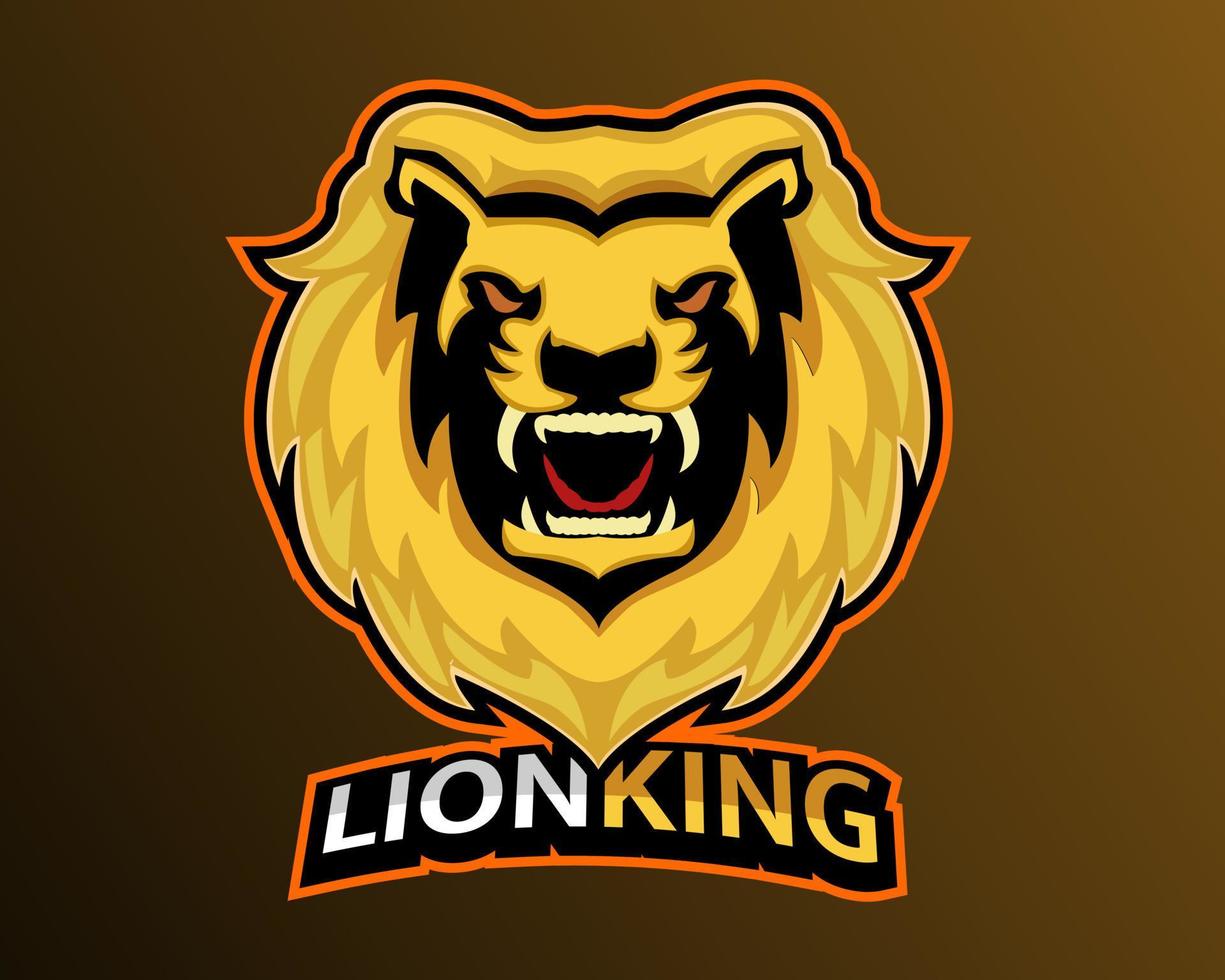 Illustration vector design of Lion eSport logo template