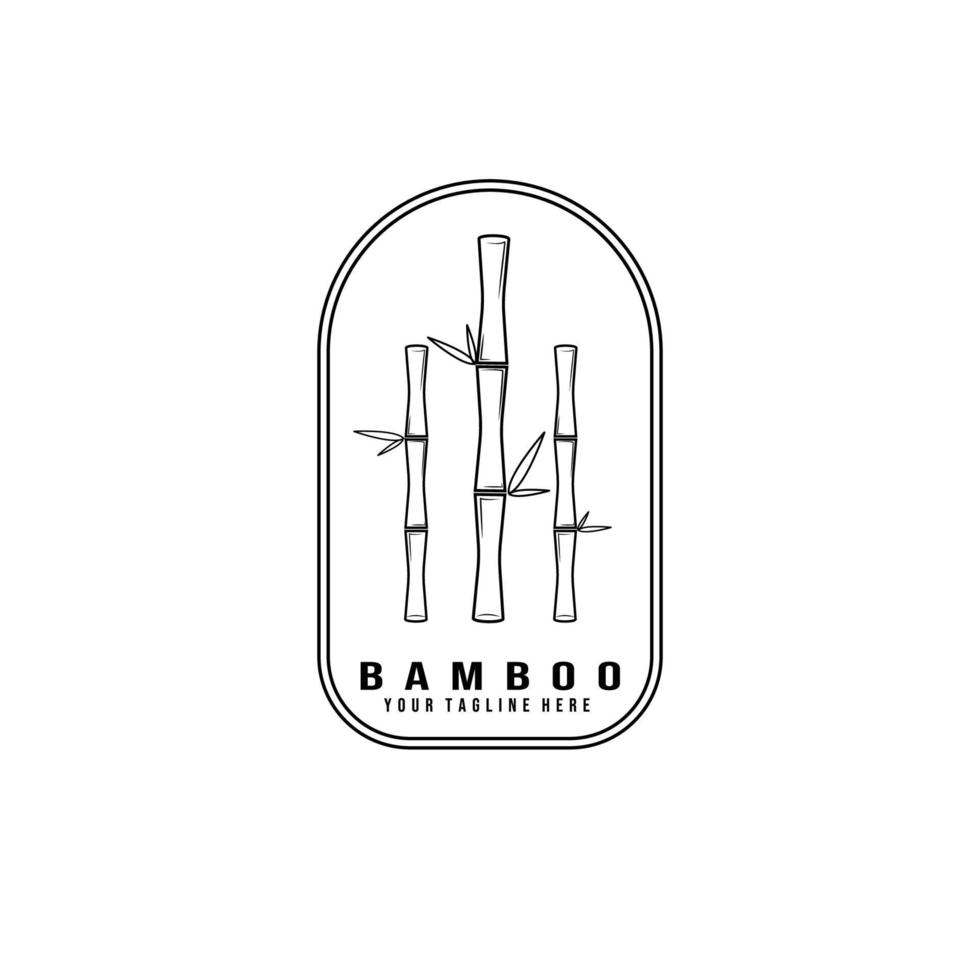 diseño de plantilla de ilustración de vector de logotipo de bambú, logotipo de bambú para masaje o spa o actividad de salón