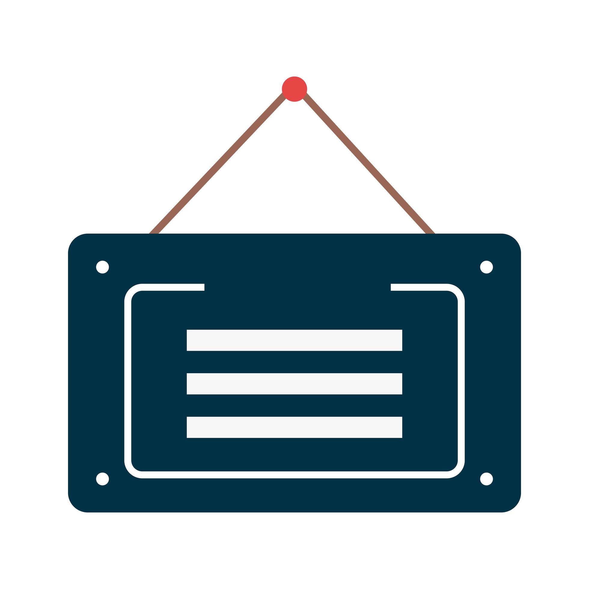 hanging sign on white background 5164510 Vector Art at Vecteezy