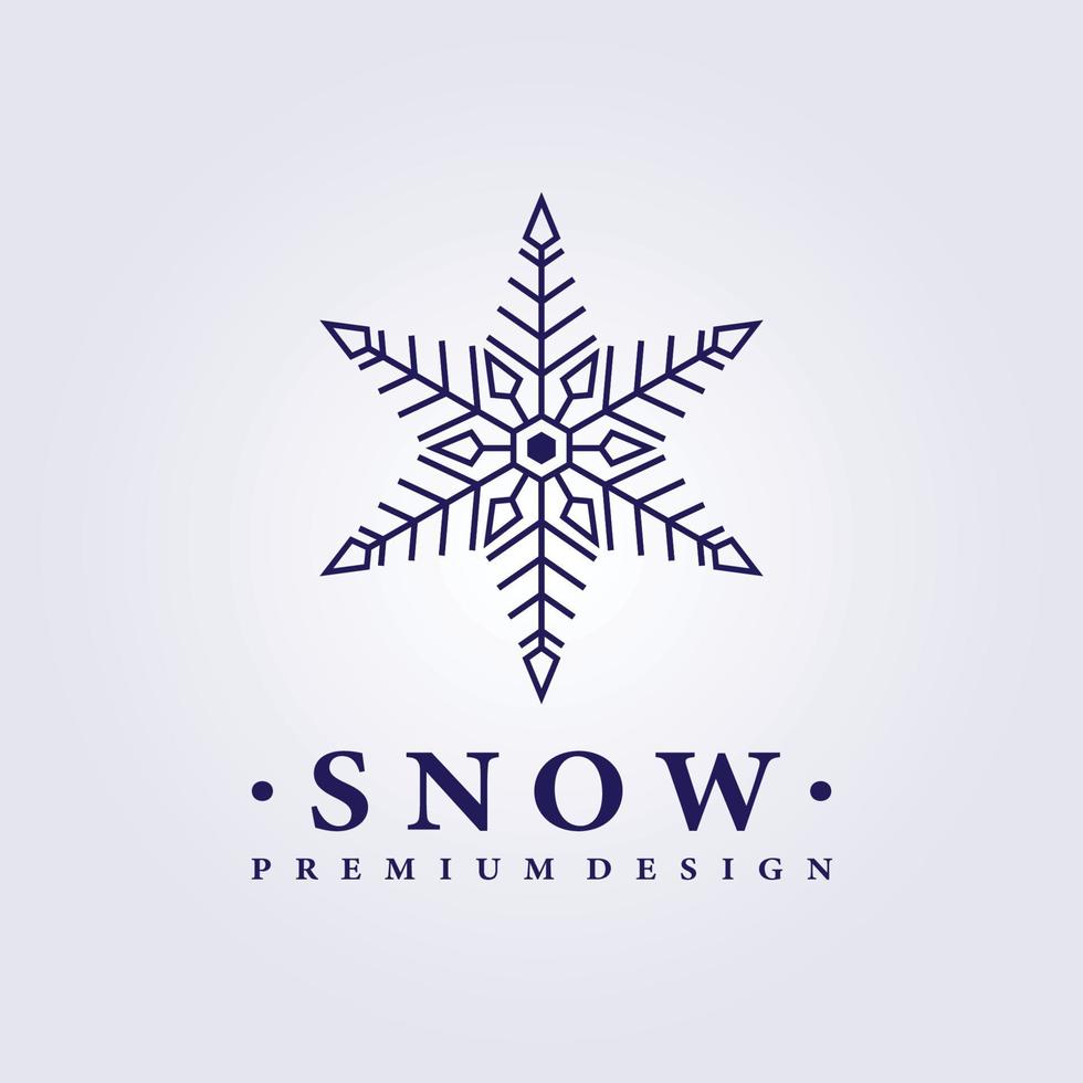 diseño de ilustración de vector de logotipo de nieve simple