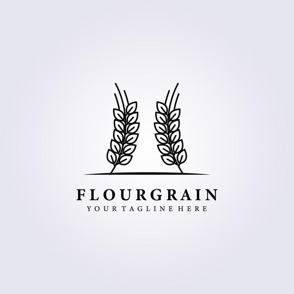 flour grain, wheat logo vector illustration design