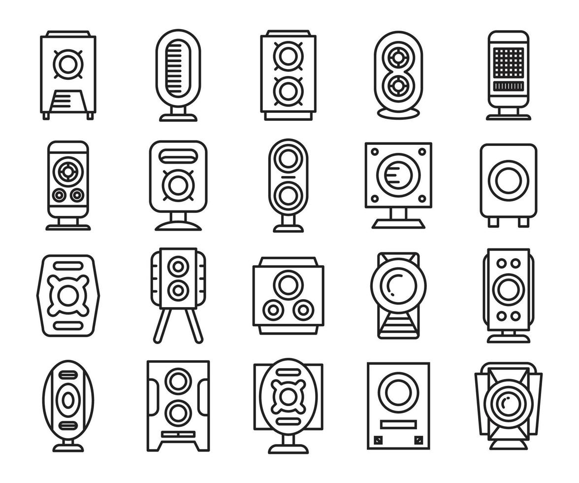 audio loudspeaker icons vector