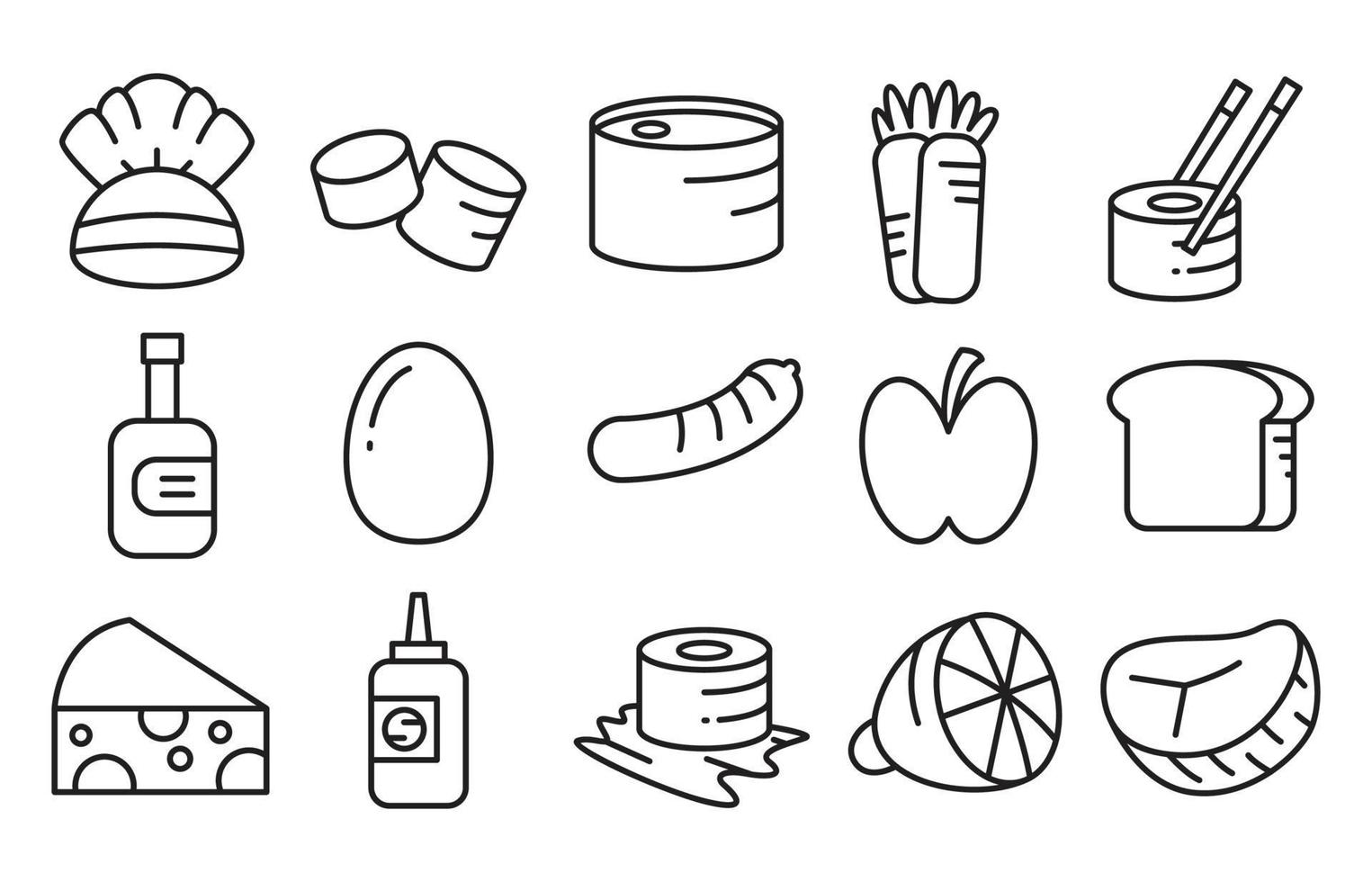 fast food and drinks icons vector