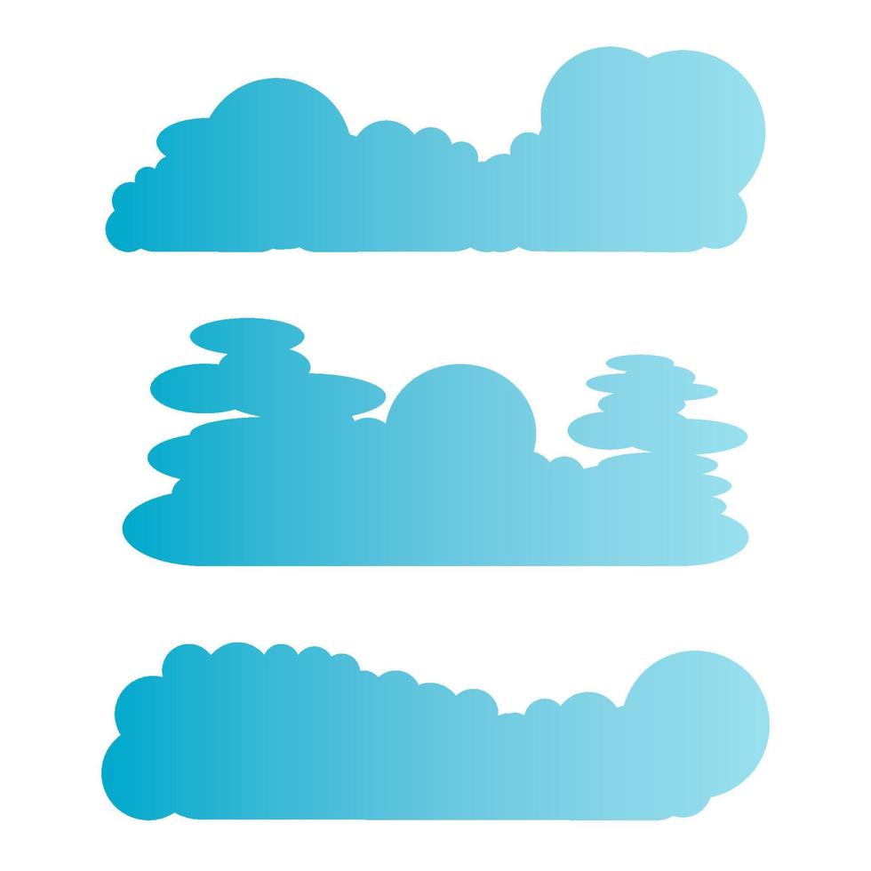 conjunto de nubes ilustración vectorial vector