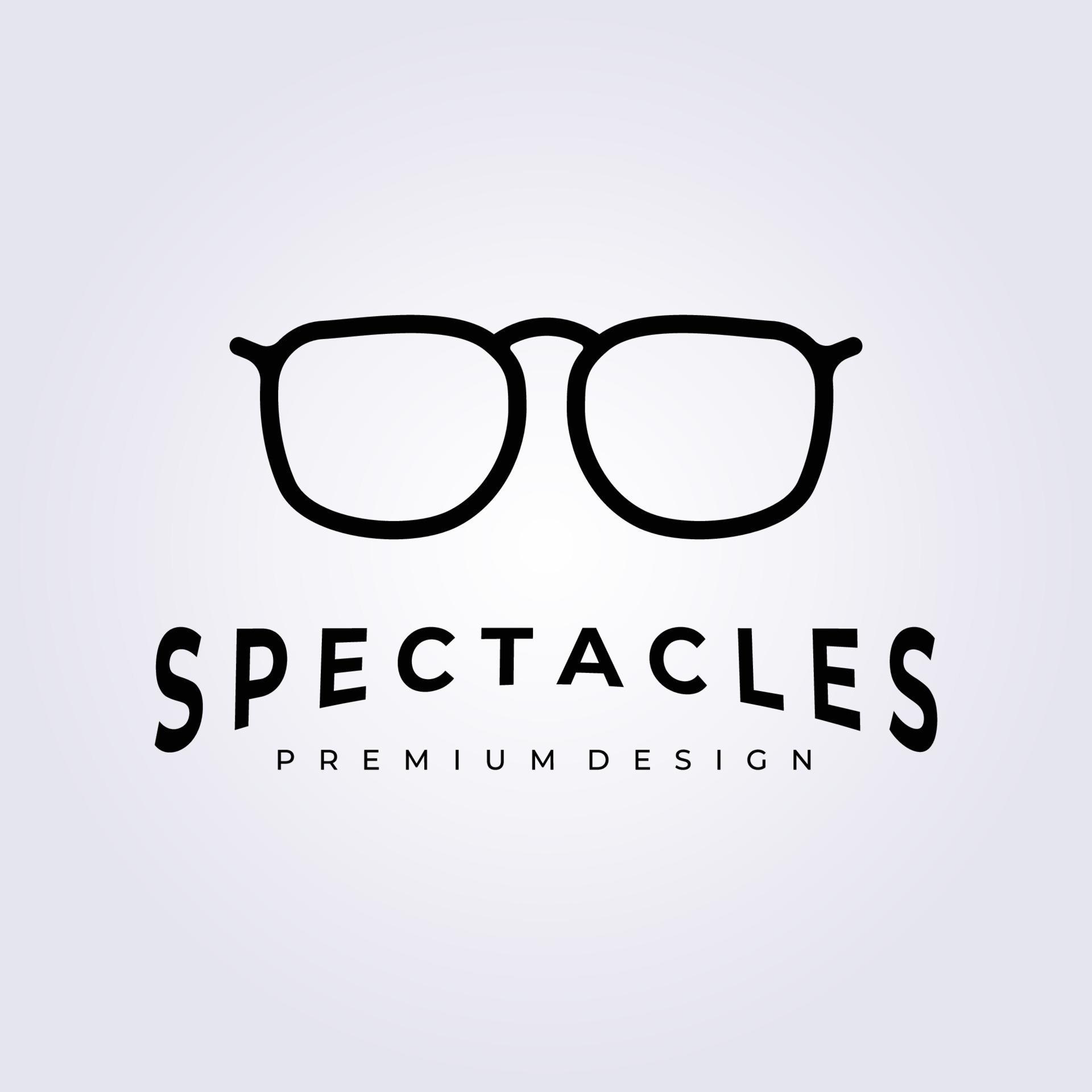 modern spectacles glasses logo icon symbol vector sign label