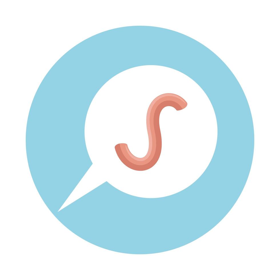 microorganism in speech bubble isolated icon vector