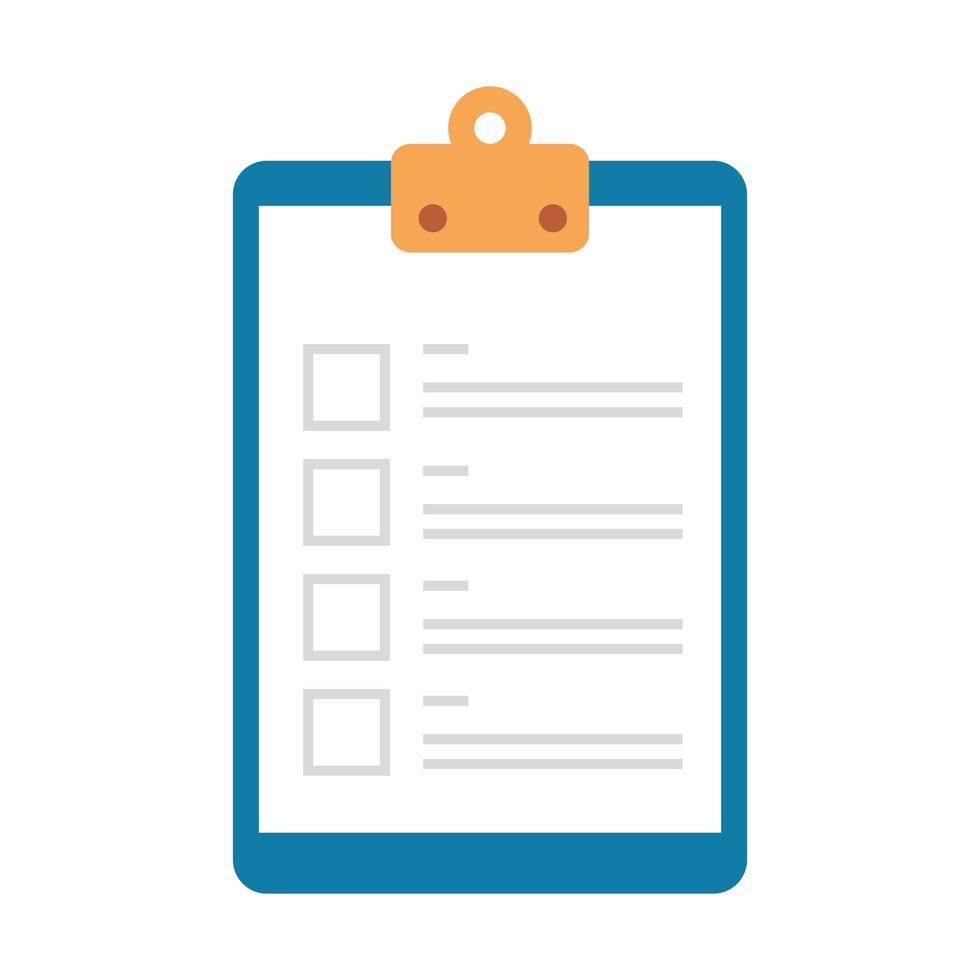 clipboard with blank white sheet icon vector
