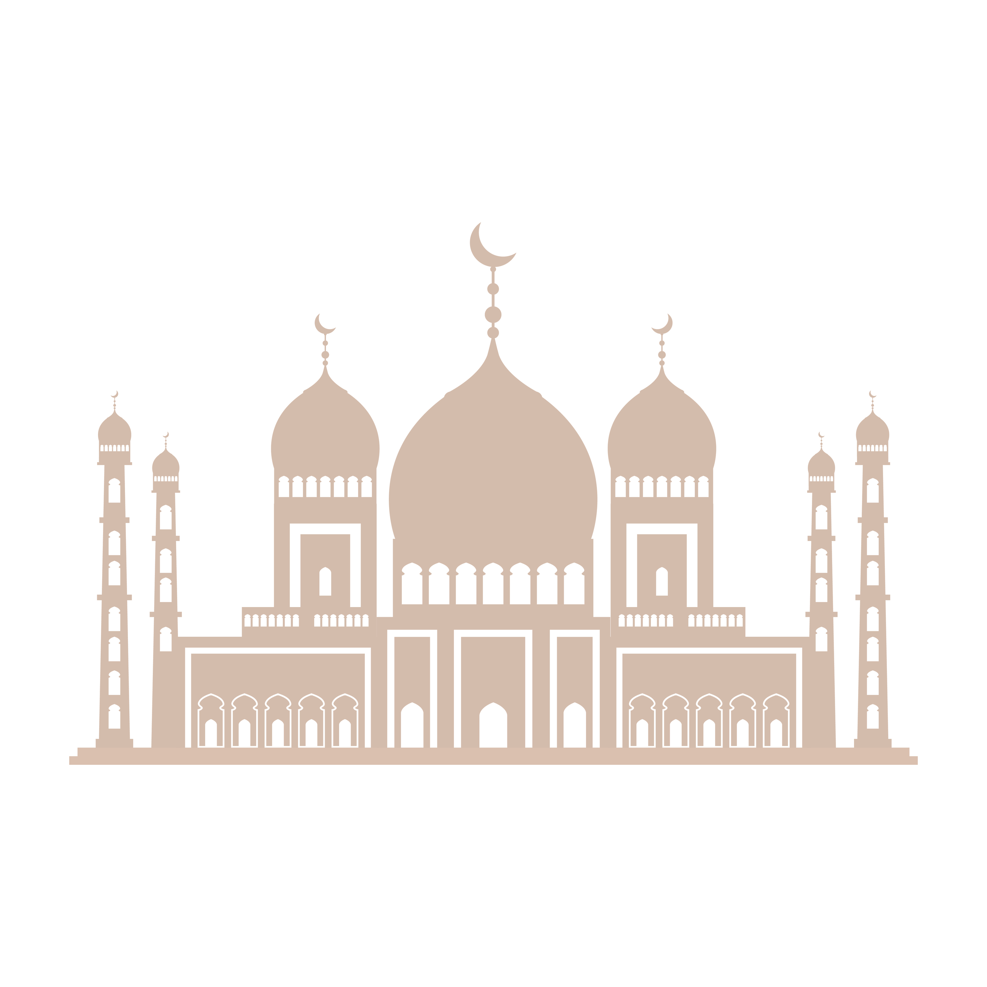 facade mosque islam structure on white background 5165083 Vector Art at