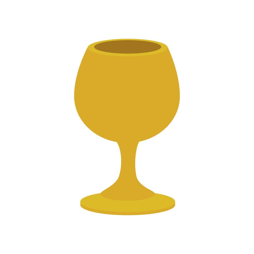 gold cup jewish on white background vector