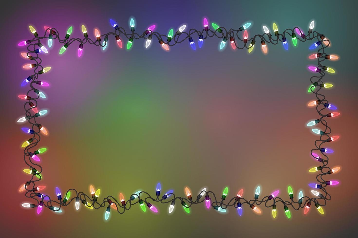 Christmas lights. Vector colorful light