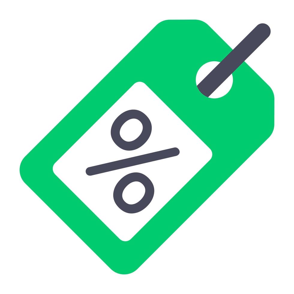 An editable icon of discount label, flat vector