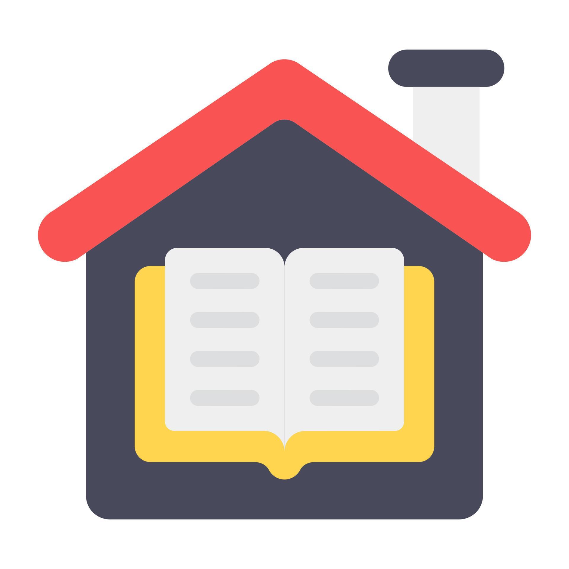 Public library icon in modem flat style 5165265 Vector Art at Vecteezy