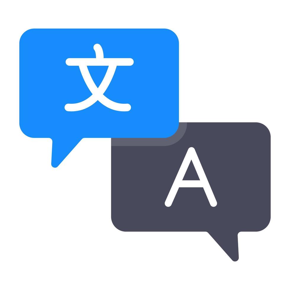 Vector of language translator, editable icon design