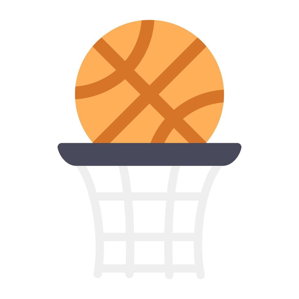 Trendy icon of basketball hoop vector