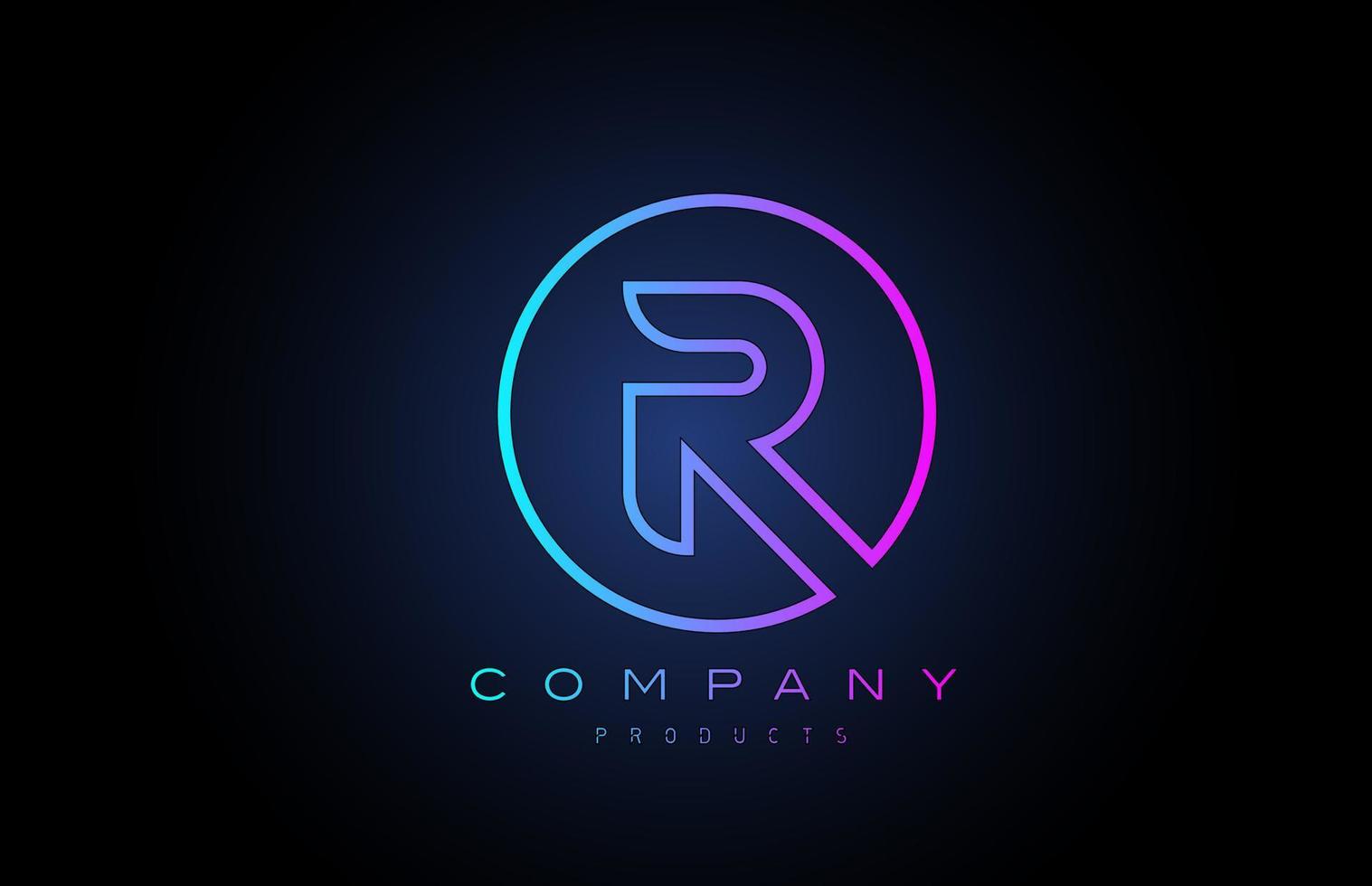 R alphabet letter logo icon. Creative design for company and business vector