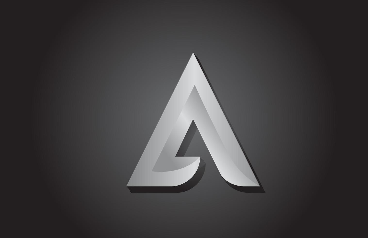 gris un diseño de logotipo de icono de alfabeto de letra. plantilla de empresa para negocios vector