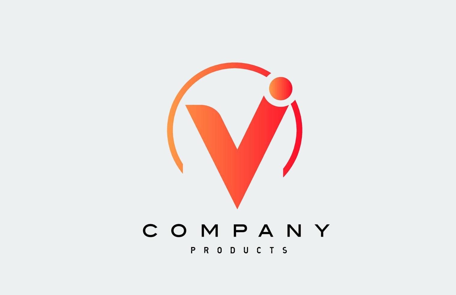 V alphabet letter logo icon. Creative design for company and business vector