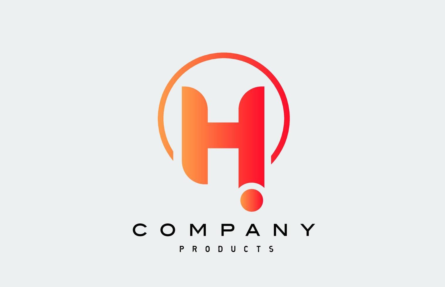 icono del logotipo de la letra del alfabeto h. diseño creativo para empresa y negocio vector