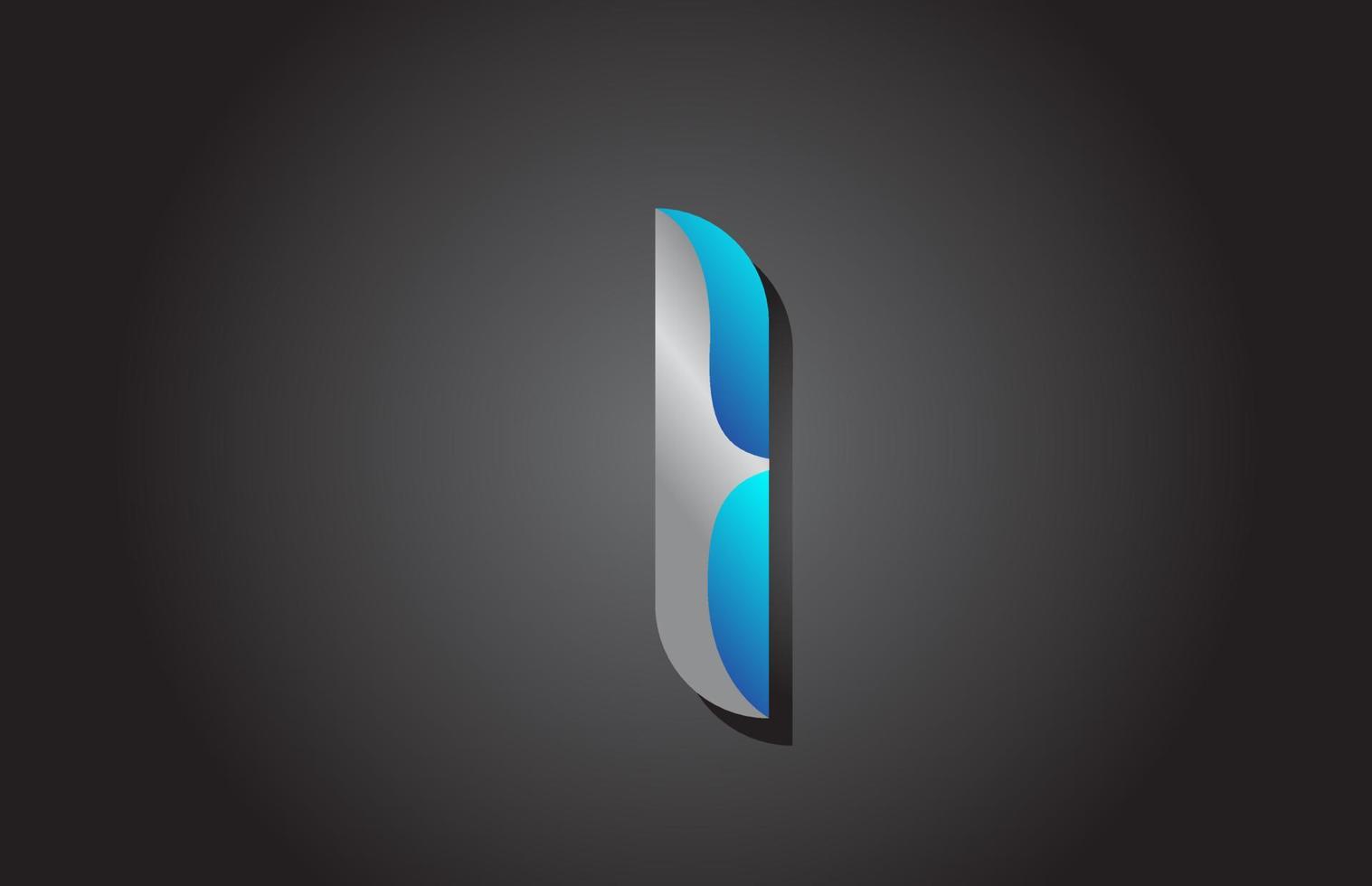 I alphabet letter logo icon. Creative design for company and business vector