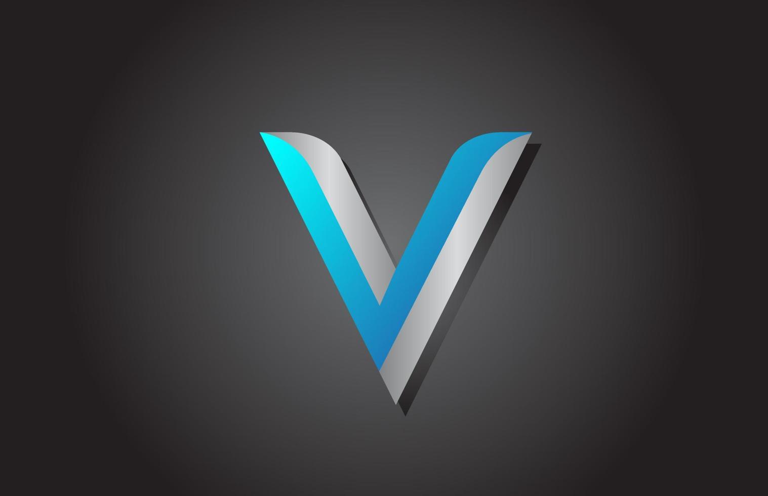 V alfabeto letra logo icono. diseño creativo para empresa y negocio vector