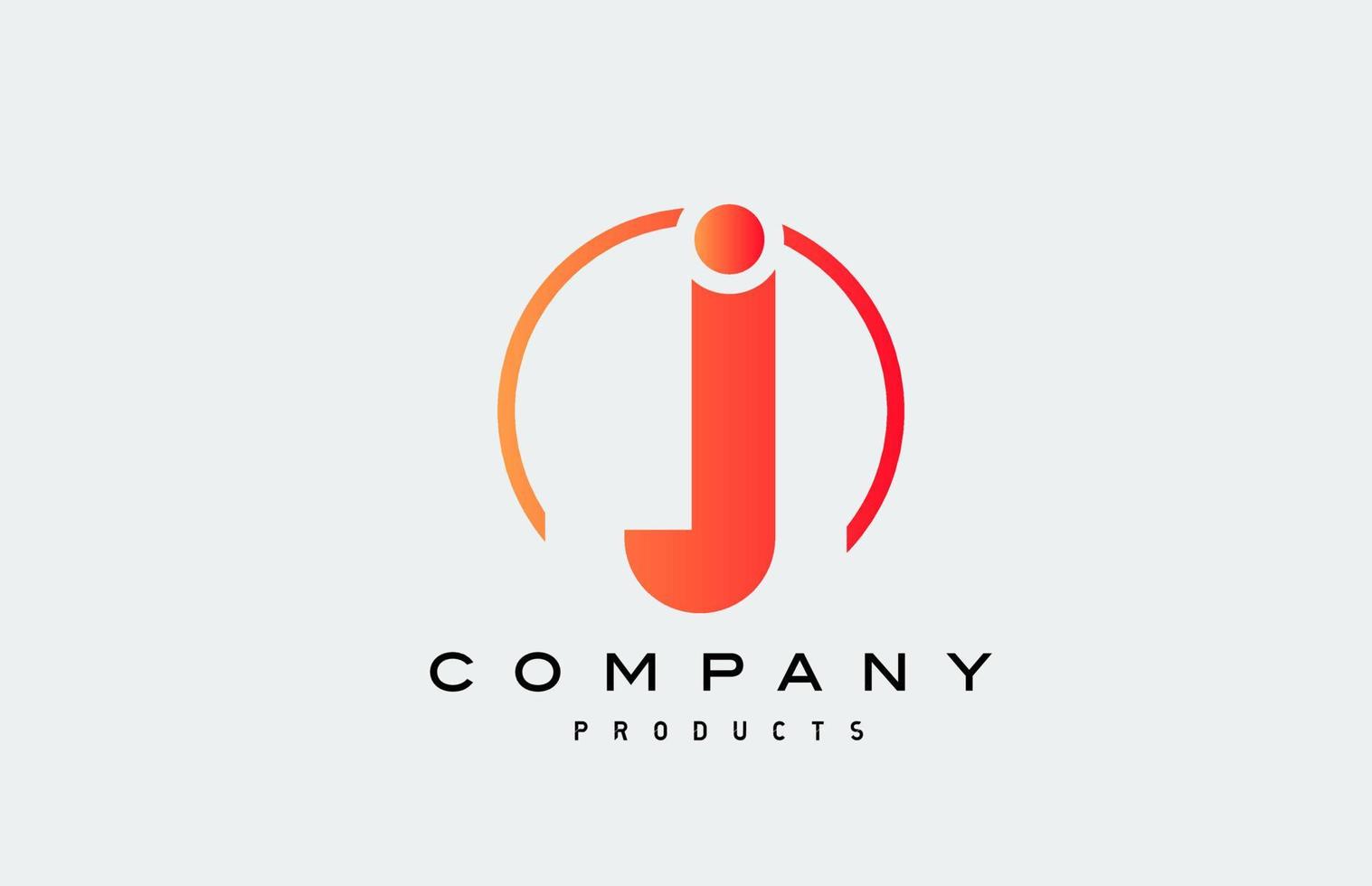 J alphabet letter logo icon. Creative design for company and business vector