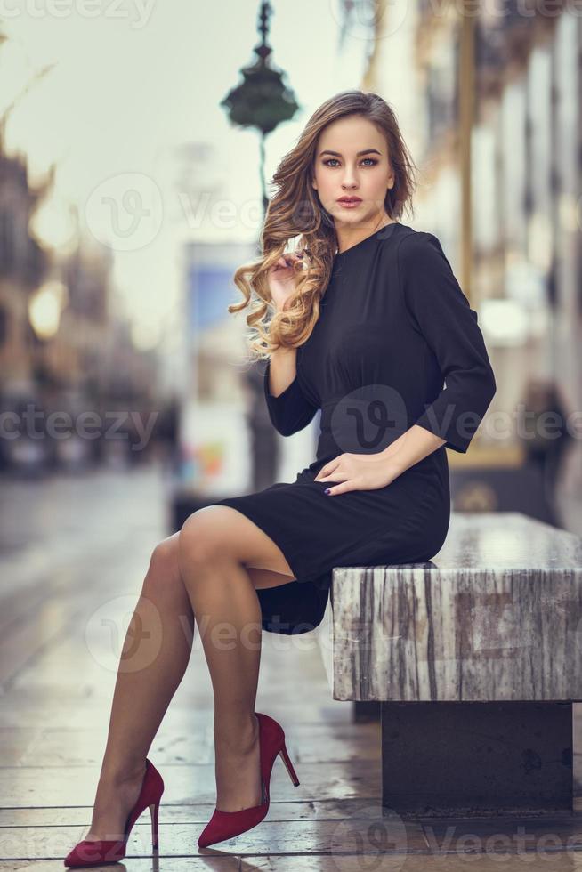 Beautiful blonde russian woman in urban background 5165837 Stock Photo ...