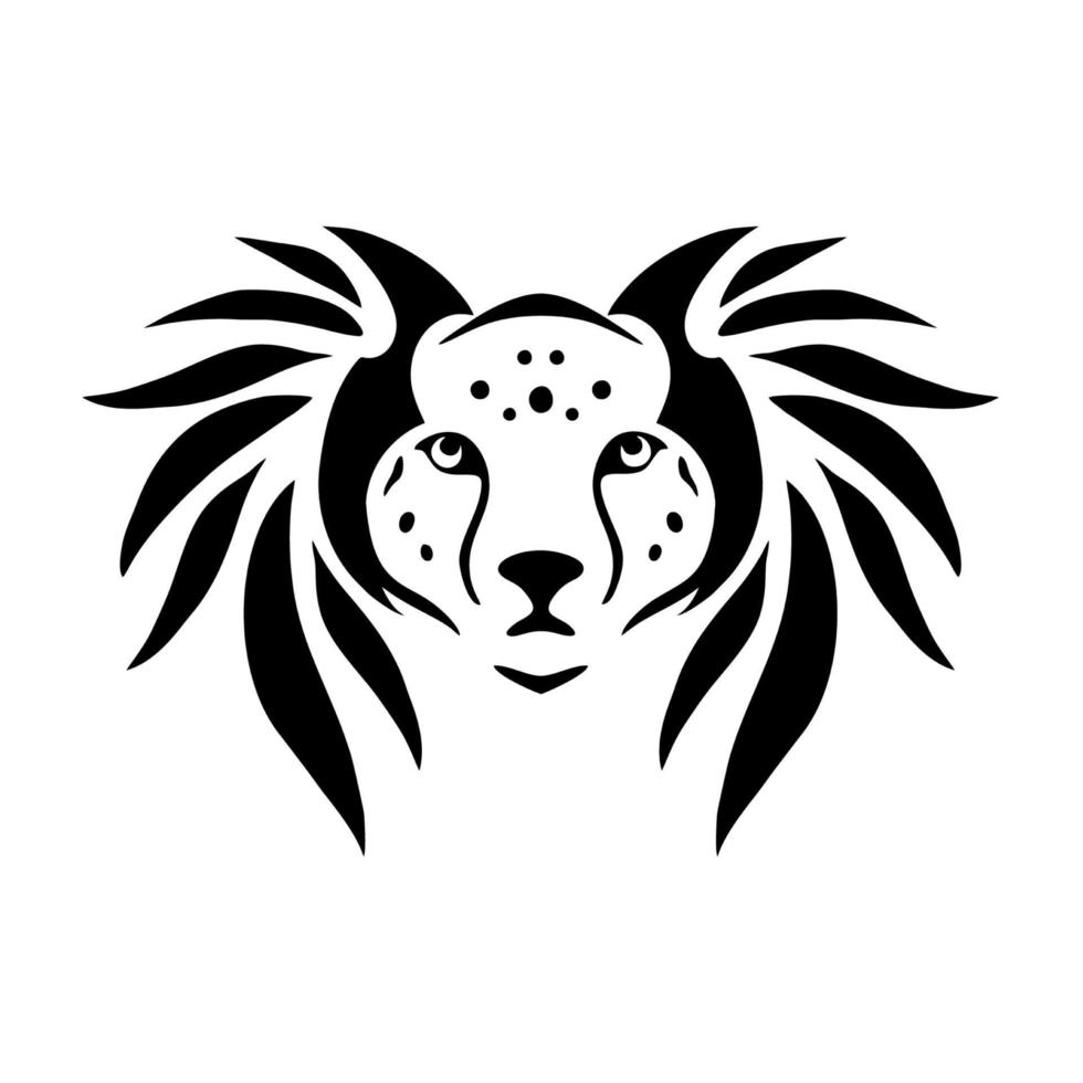 tribal tattoo viking lion head illustration and vector logo 5166028 ...