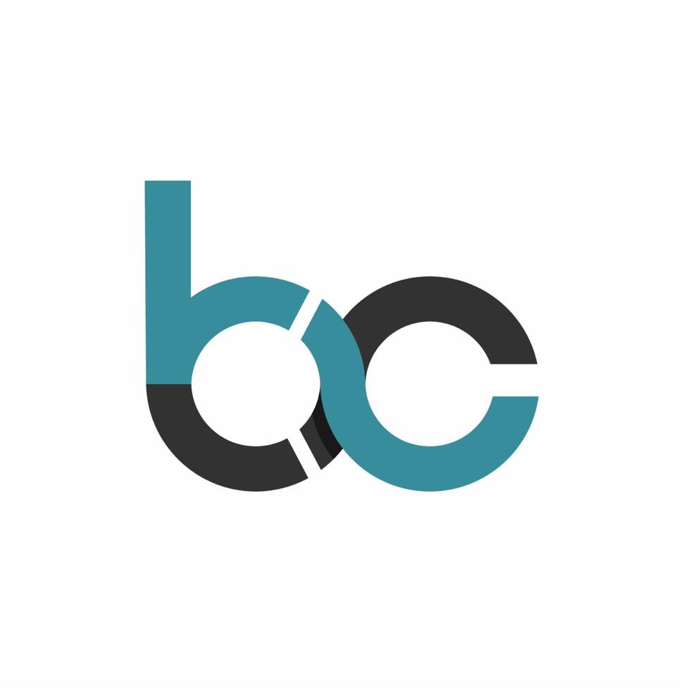 bc, cb initials circle geometric company logo and vector icon