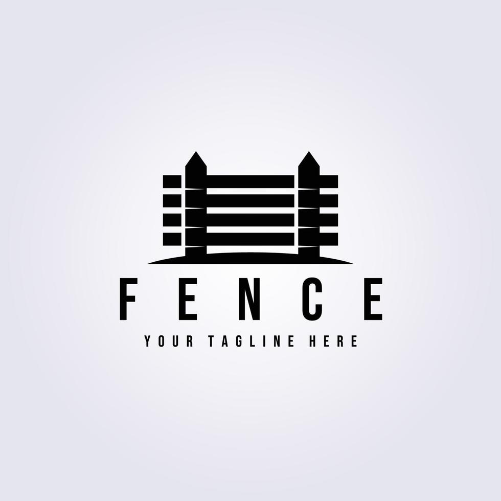 Fence Logo vector illustration design