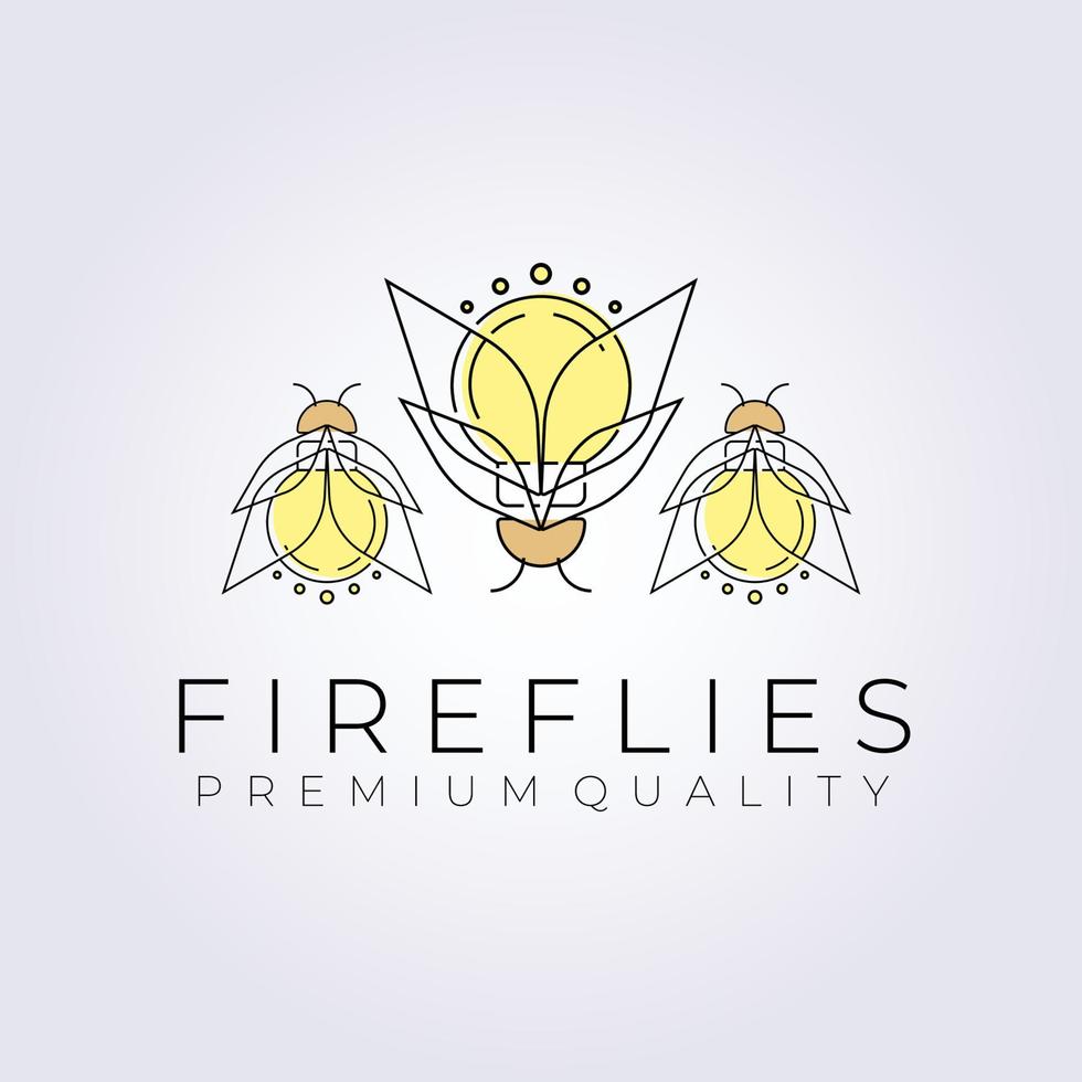 Creative firefly logo vector illustration design graphic