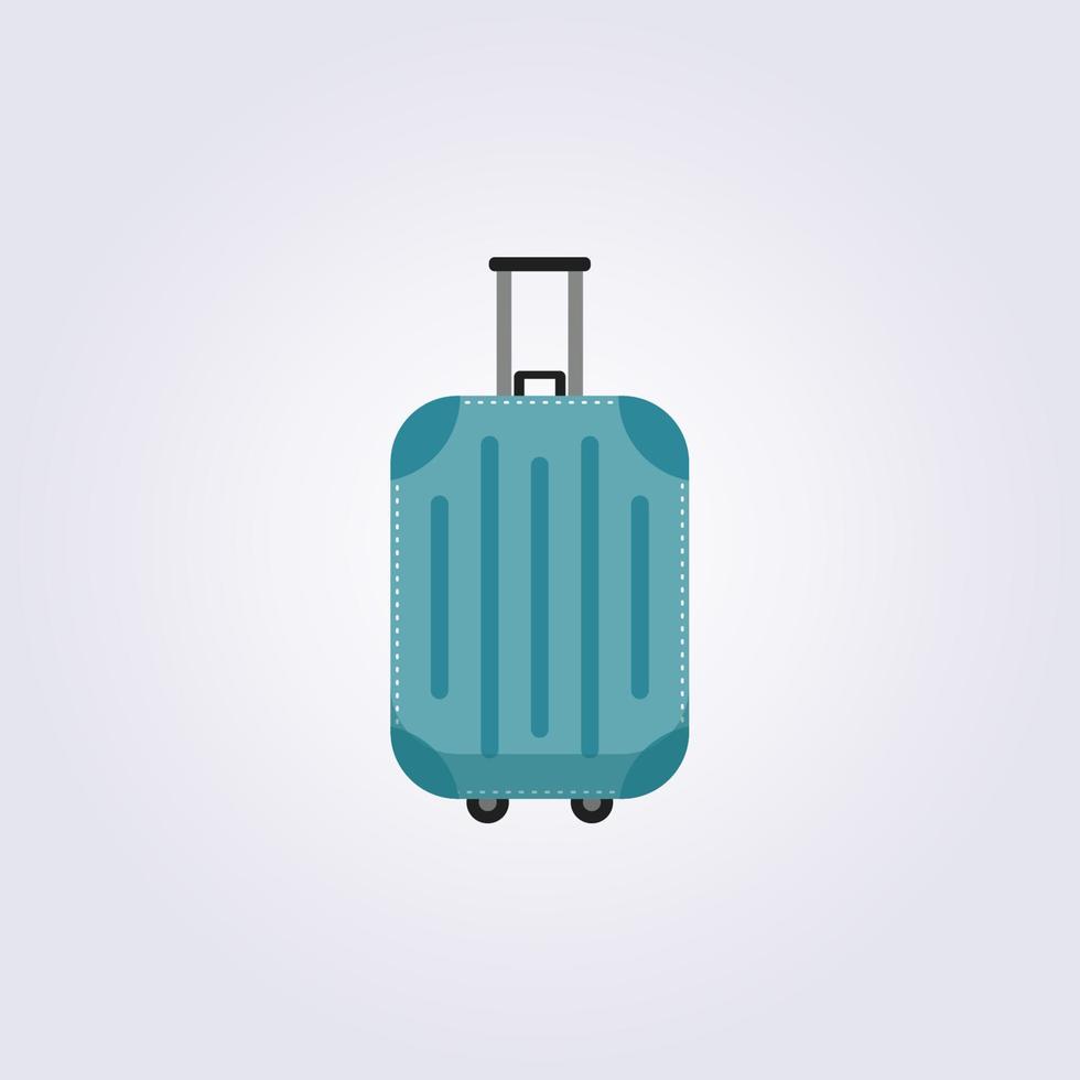 isolated single 3d suitcase vector illustration logo icon design, template background vintage silhouette