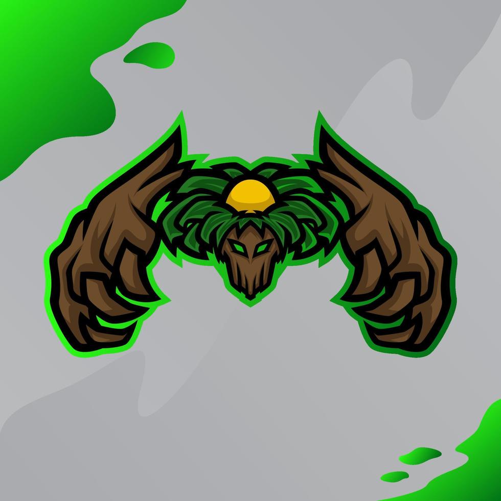 Plant masscot logo esport vector