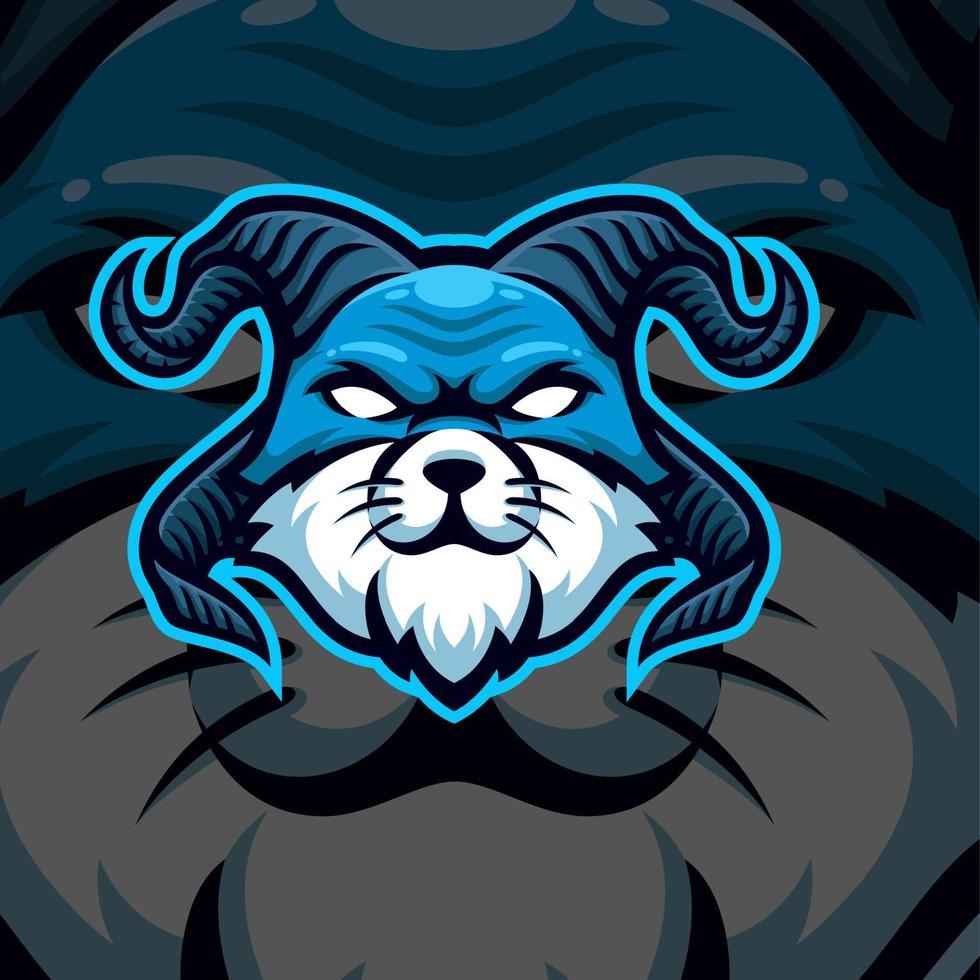 Cat masscot logo esport vector