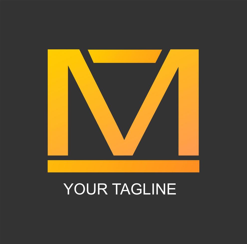 elegante diseño de logotipo de monograma de letra m, logotipo de marca, logotipo corporativo, logotipo de empresa vector