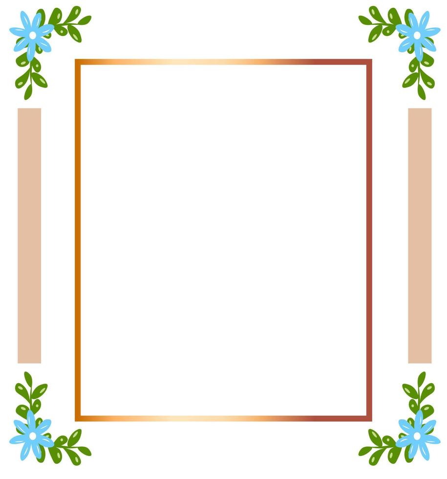 hermoso marco boda invitación plantilla colorido ilustración geométrico oro textura plano flores vintage retro cuadrado florido vector