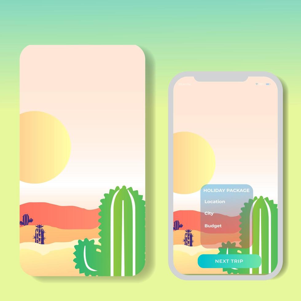 Vector banners set with polygonal landscape illustration. For Mobile aps, banner, horizontal header website, printed materials. Image Picture Background